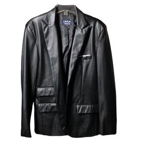 UYUK 1button faux leather blazer Black. Men’s S